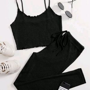 Lettuce Edge Cami Top and Leggings Set